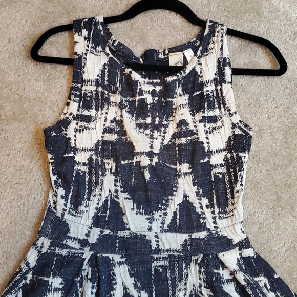 Macy's blue & white,fit and flare dress in size s - Picture 2 of 3